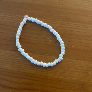White homemade bracelet